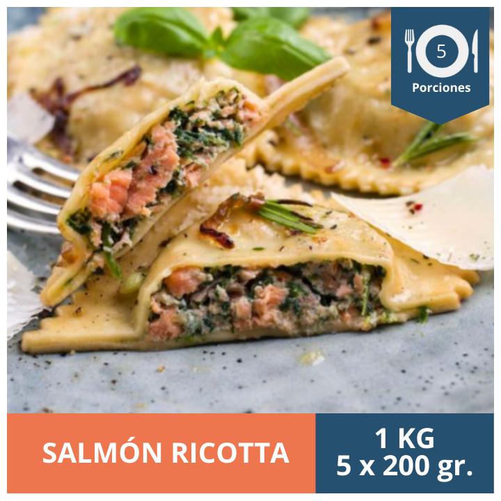 RAVIOLI SALMÓN RICOTTA KG - PORCIÓN 200G 5UN