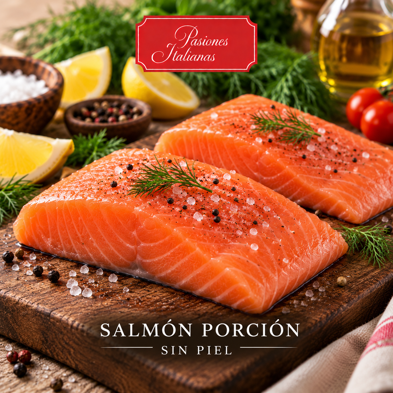 Salmón porción sin piel